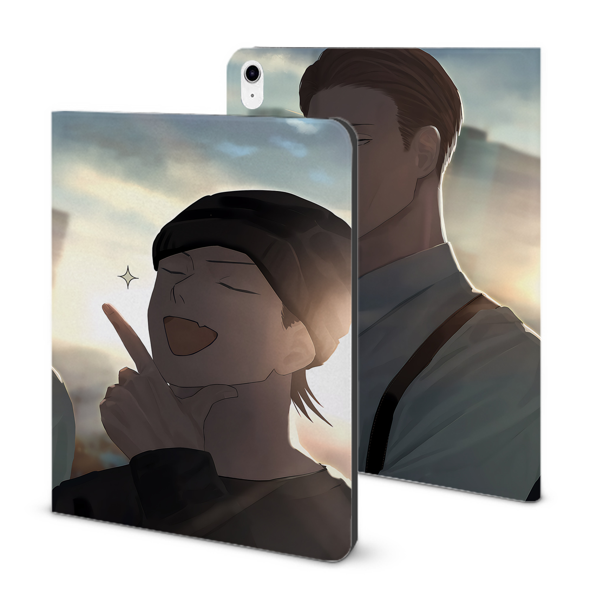 （画像用） 呪術廻戦 Jujutsu Kaisen IPad ケース ブック型 PUレザー TPU 耐衝撃 軽量 薄型 ペン収納なし 全面保護 IPad 各モデル対応